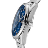 Tag Heuer Carrera Day Date Blue Dial Silver Steel Strap Watch for Women - WBN2012.BA0640