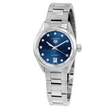 Tag Heuer Carrera Diamonds Blue Dial Silver Steel Strap Watch for Women - WBN2413.BA0621