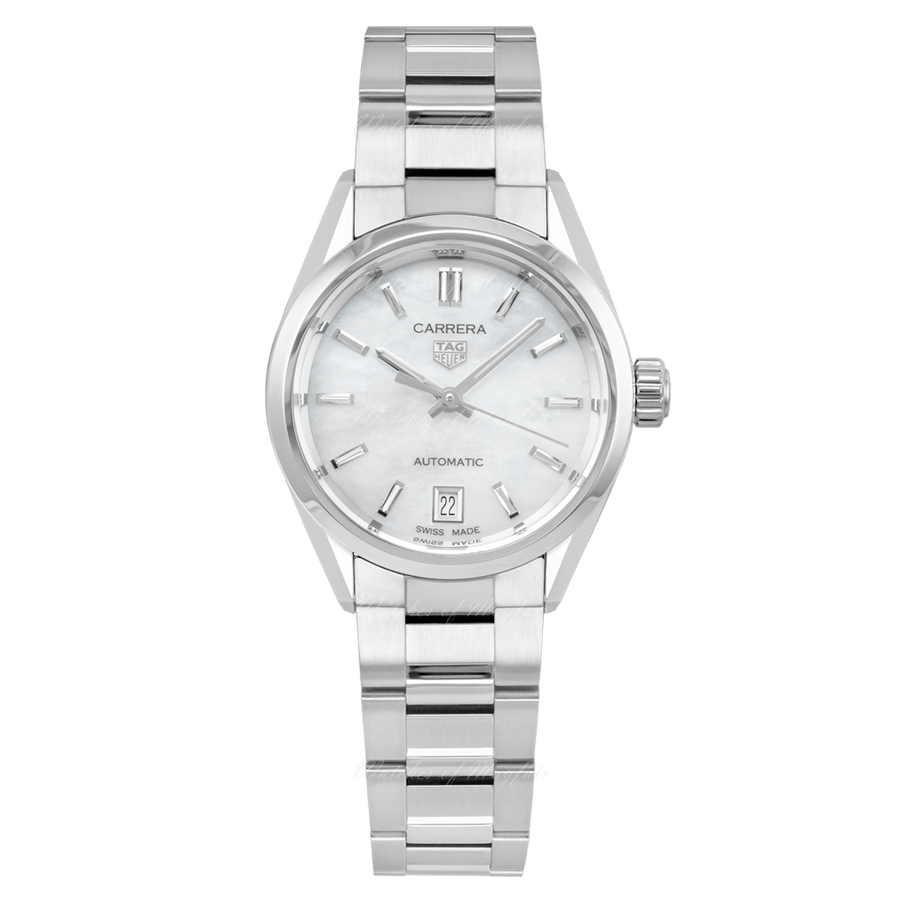Tag Heuer Carrera Mother of Pearl Dial Silver Steel Strap Watch for Women - WBN2410.BA0621