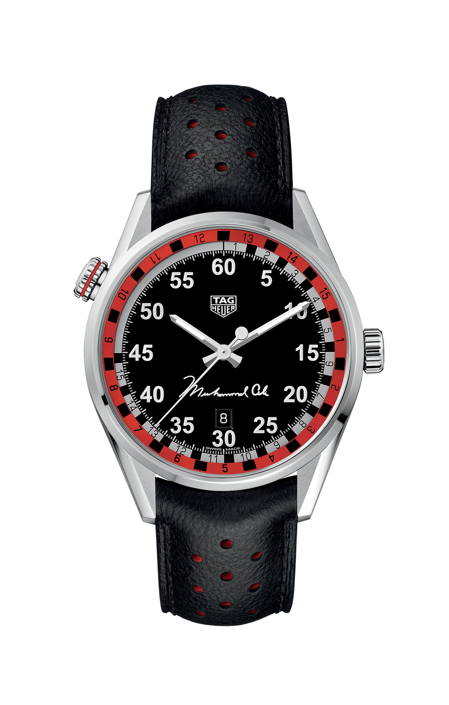 Tag Heuer Carrera Muhammad Ali Black Dial Watch for Men - WAR2A11.FC6337