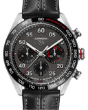 Tag Heuer Carrera Porsche Chronograph Special Edition Black Dial Black Leather Strap Watch for Men - CBN2A1F.FC6492