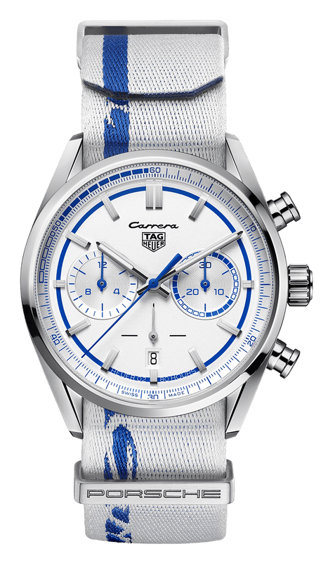 Tag Heuer Carrera Porsche RS 2.7 Automatic Chronograph White Dial White Nylon Strap Watch for Men - CBN2016.EB0275