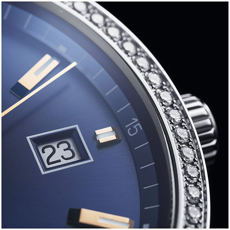 Tag Heuer Carrera Quartz Diamonds Blue Dial Blue Leather Strap Watch for Women - WAR1114.FC6391