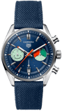 Tag Heuer Carrera Skipper Automatic Chronograph Blue Dial Blue Nylon Strap Watch for Men - CBS2213.FN6002