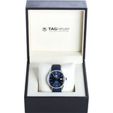 Tag Heuer Carrera Quartz 39mm Diamond Blue Dial Blue Leather Strap Watch for Women - WAR1114.FC6391