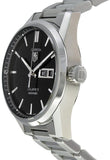 Tag Heuer Carrera Calibre 5 Automatic Black Dial Silver Steel Strap Watch for Men - WAR201A.BA0723