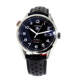 Tag Heuer Carrera Calibre 5 Drive Timer Black Dial Black Leather Strap Watch for Men - WAR2A10.FC6337