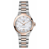 Tag Heuer Carrera Date Automatic Mother of Pearl Dial Two Tone Steel Strap Watch for Women - WBN2450.BD0569