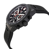 Tag Heuer Carrera Automatic Chronograph Black Dial Black Rubber Strap Watch for Men - CBG2A90.FT6173