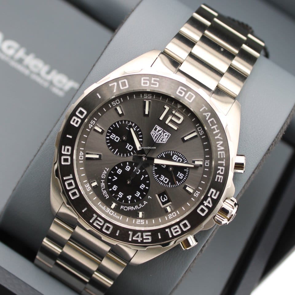 Tag Heuer Formula 1 Anthracite Dial Silver Steel Strap Watch for Men - CAZ1011.BA0842