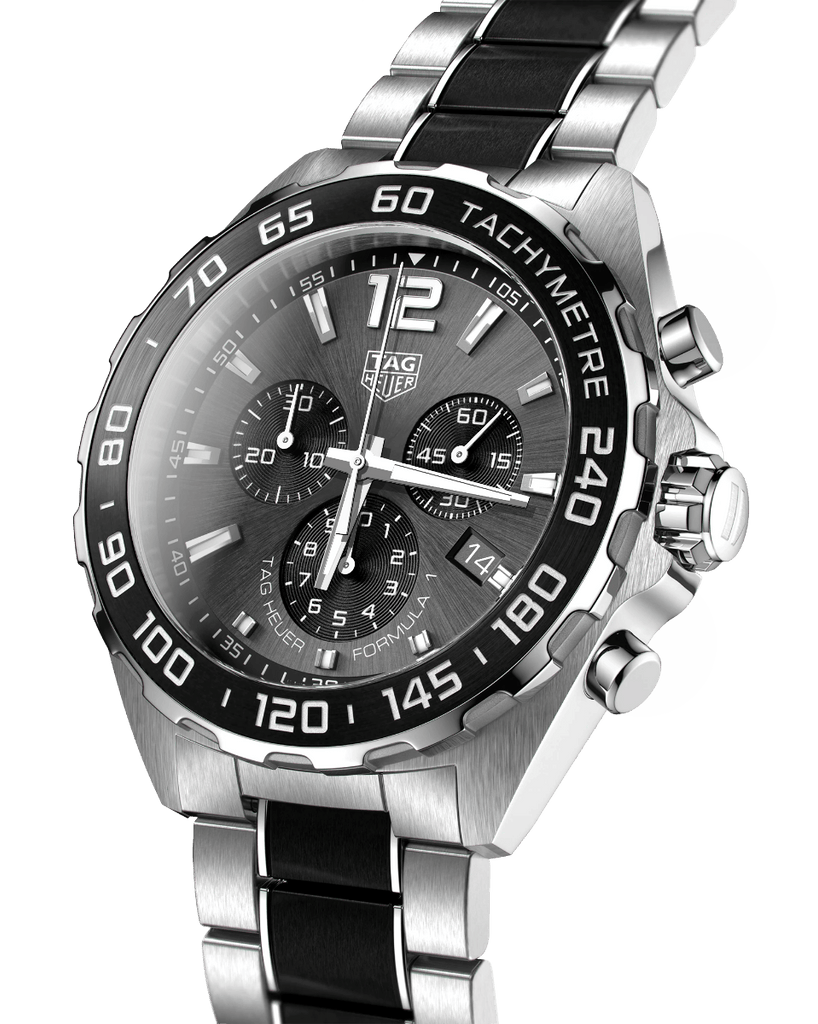 Tag Heuer Formula 1 Anthracite Dial Two Tone Steel Strap Watch For Men - CAZ1011.BA0843