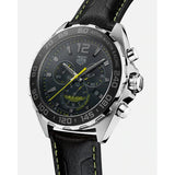 Tag Heuer Formula 1 Aston Martin Black Dial Black Leather Strap Watch for Men - CAZ101P.FC8245
