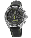 Tag Heuer Formula 1 Aston Martin Black Dial Black Leather Strap Watch for Men - CAZ101P.FC8245