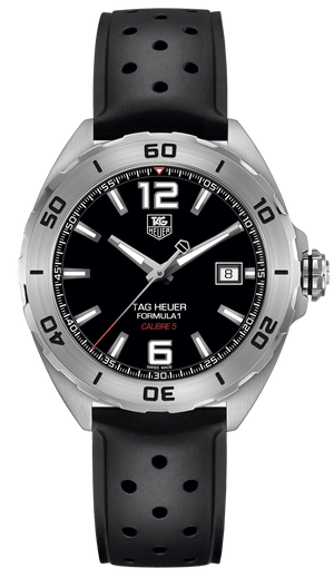 Tag Heuer Formula 1 Automatic Black Dial Black Rubber Strap Watch for Men - WAZ2113.FT8023
