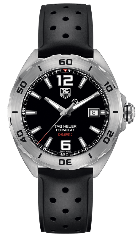 Tag Heuer Formula 1 Automatic Black Dial Black Rubber Strap Watch for Men - WAZ2113.FT8023