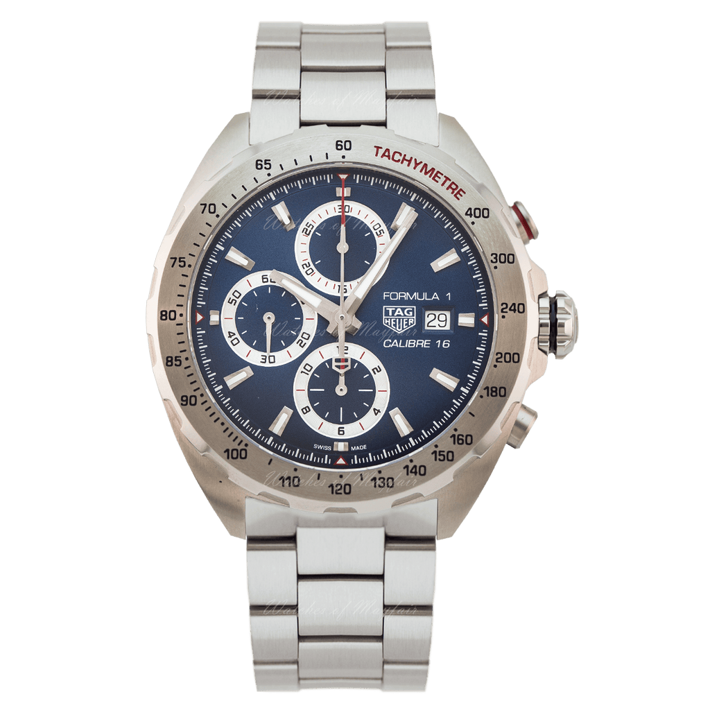 Tag Heuer Formula 1 Automatic Chronograph Blue Dial Silver Strap Watch for Men - CAZ2015.BA0876