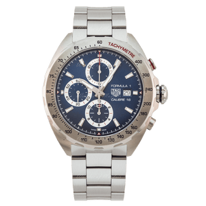 Tag Heuer Formula 1 Automatic Chronograph Blue Dial Silver Strap Watch for Men - CAZ2015.BA0876