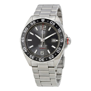 Tag Heuer Formula 1 Calibre 5 Chronograph Anthracite Dial Silver Steel Strap Watch for Men - WAZ2011.BA0842