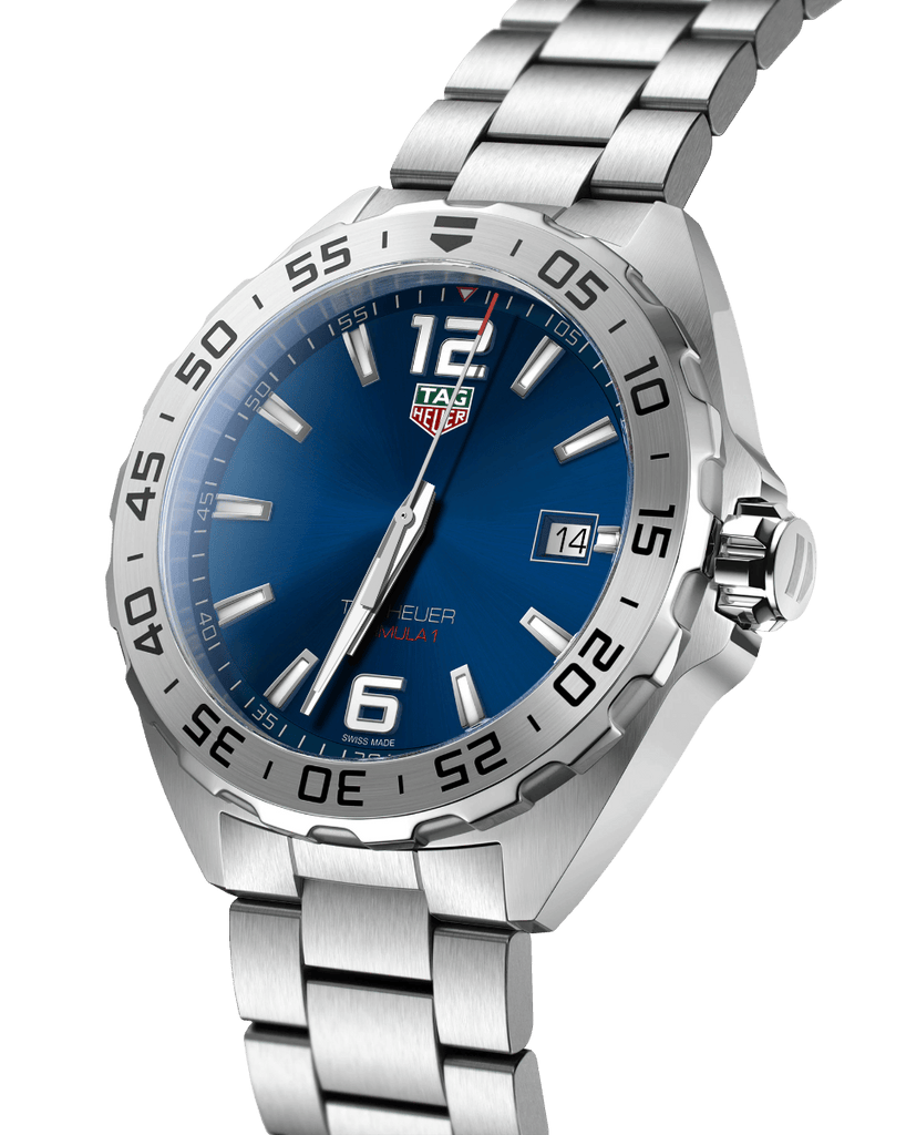 Tag Heuer Formula 1 Blue Dial Silver Steel Strap Watch for Men - WAZ1118.BA0875