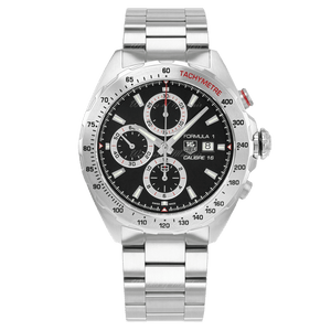 Tag Heuer Formula 1 Calibre 16 Automatic Chronograph Black Dial Silver Steel Strap Watch for Men - CAZ2010.BA0876