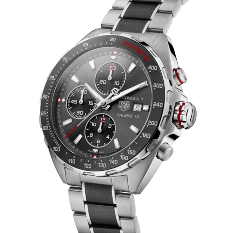 Tag Heuer Formula 1 Calibre 16 Max Verstappen Limited Edition Black Dial Two Tone Steel Strap Watch for Men - CAZ2018.BA0970