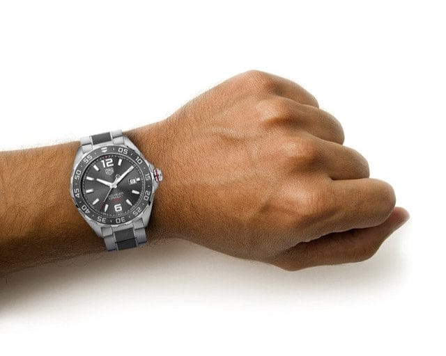 Tag Heuer Formula 1 Calibre 5 Anthracite Dial Two Tone Steel Strap Watch for Men - WAZ2011.BA0843