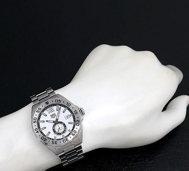Tag Heuer Formula 1  Calibre 6 Automatic White Dial Silver Steel Strap Watch for Men - WAZ2013.BA0842