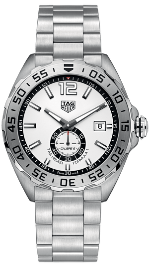Tag Heuer Formula 1  Calibre 6 Automatic White Dial Silver Steel Strap Watch for Men - WAZ2013.BA0842