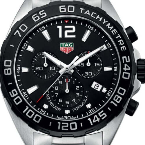 Tag Heuer Formula 1 Chronograph Black Dial Silver Steel Strap Watch for Men - CAZ1010.BA0842