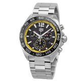 Tag Heuer Formula 1 Chronograph Black Dial Silver Steel Strap Watch for Men- CAZ101AC.BA0842