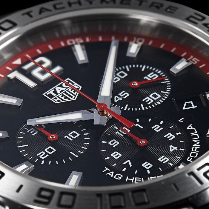 Tag Heuer Formula 1 Chronograph Black Dial Silver Steel Strap Watch for Men - CAZ101Y.BA0842