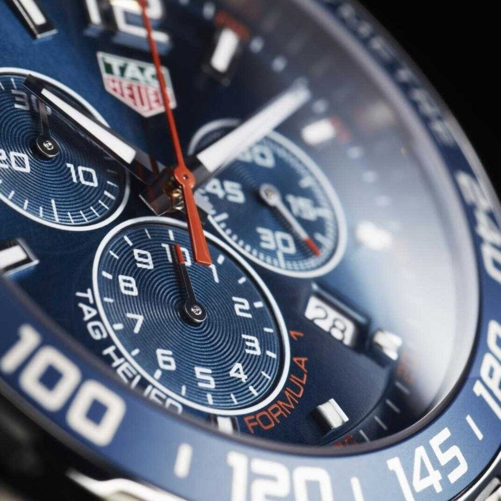 Tag Heuer Formula 1 Chronograph Blue Dial Silver Steel Strap Watch for Men - CAZ1014.BA0842