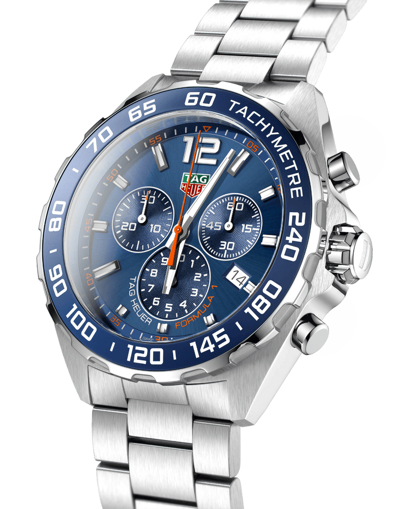 Tag Heuer Formula 1 Chronograph Blue Dial Silver Steel Strap Watch for Men - CAZ1014.BA0842