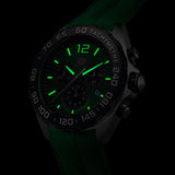 Tag Heuer Formula 1 Chronograph Green Dial Green Rubber Strap Watch for Men - CAZ101AP.FT8056