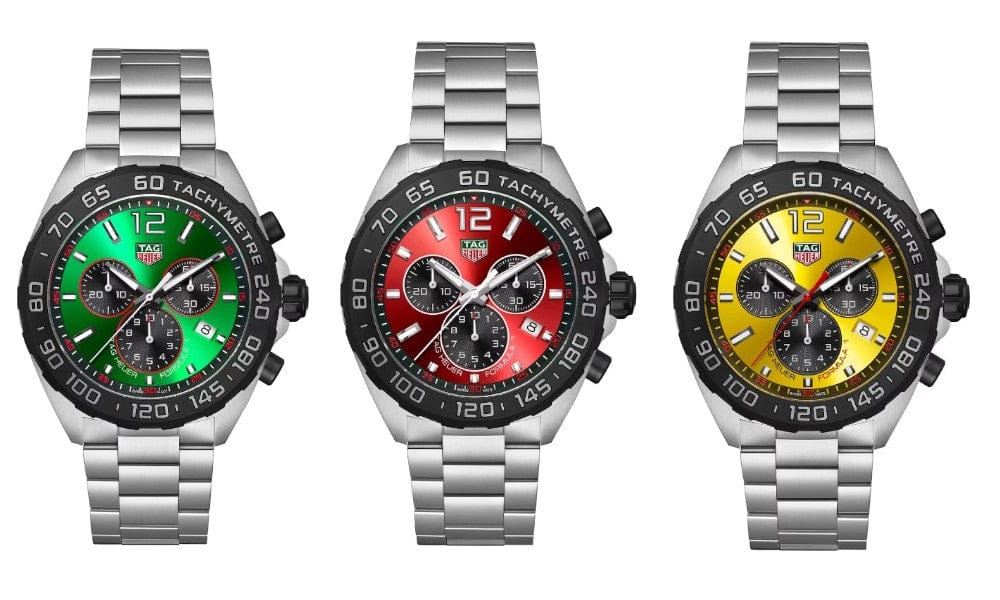 Tag Heuer Formula 1  Chronograph Green Dial Silver Steel Strap Watch for Men - CAZ101AP.BA0842