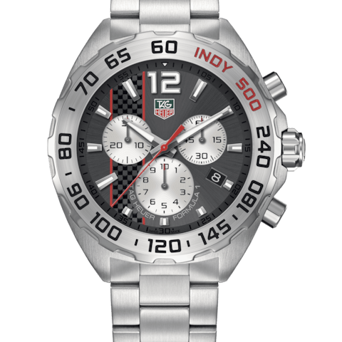 Tag Heuer Formula 1 Chronograph Grey Dial Silver Steel Strap Watch for Men - CAZ1114.BA0877