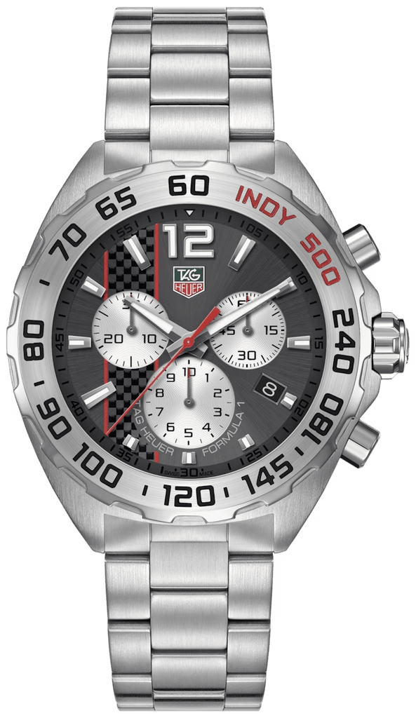 Tag Heuer Formula 1 Chronograph Grey Dial Silver Steel Strap Watch for Men - CAZ1114.BA0877