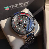 Tag Heuer Formula 1 Chronograph Indy 500 Special Edition Grey Dial Silver Steel Strap Watch for Men - CAZ1016.EB0058