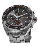 Tag Heuer Formula 1 Chronograph Senna Grey Dial Silver Steel Strap Watch for Men - CAZ201D.BA0633