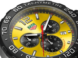 Tag Heuer Formula 1 Chronograph Yellow Dial Yellow Rubber Strap Watch for Men - CAZ101AM.FT8054