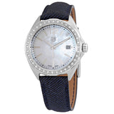 Tag Heuer Formula 1 Quartz 35mm Mother of Pearl Dial Blue Strap Watch for Women - WBJ131A.FC8251