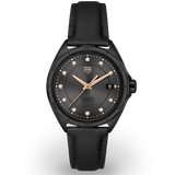 Tag Heuer Formula 1 Diamonds Black Dial Black Leather Strap Watch for Women - WBJ1417.FC8234