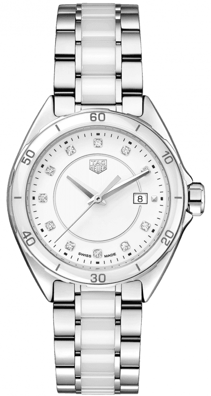 Tag Heuer Formula 1 Diamonds White Dial Two Tone Steel Strap Watch for Women - WBJ141AD.BA0974