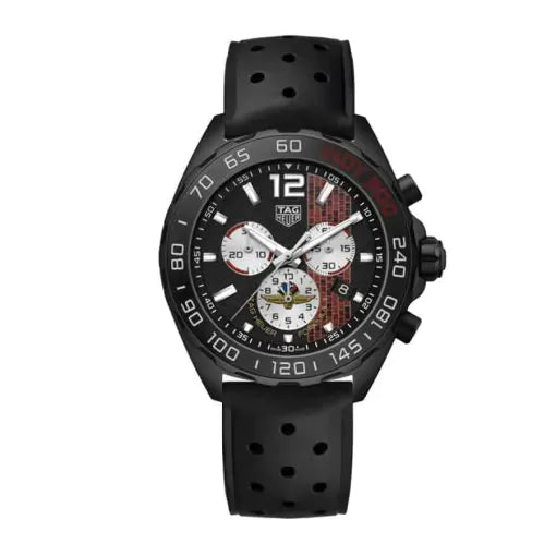 Tag Heuer Formula 1 Indy 500 Limited Edition Chronograph Black Dial Black Rubber Strap Watch for Men - CAZ101AD.FT8024