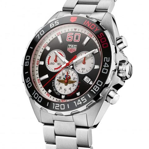 Tag Heuer Formula 1 Indy 500 Special Edition Black Dial Silver Steel Strap Watch for Men - CAZ101V.BA0842