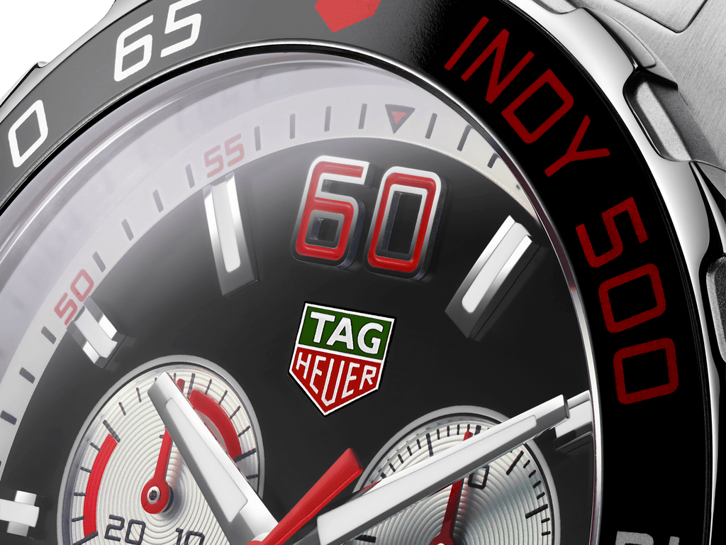 Tag Heuer Formula 1 Indy 500 Special Edition Black Dial Silver Steel Strap Watch for Men - CAZ101V.BA0842