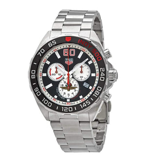 Tag Heuer Formula 1 Indy 500 Special Edition Black Dial Silver Steel Strap Watch for Men - CAZ101V.BA0842