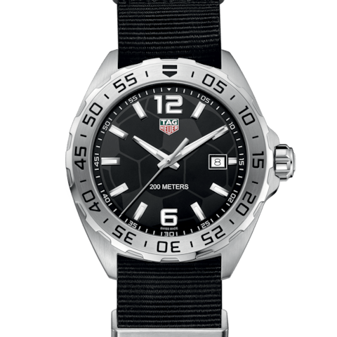 Tag Heuer Formula 1 Quartz Black Dial Black NATO Strap Watch for Men - WAZ1015.FC8198