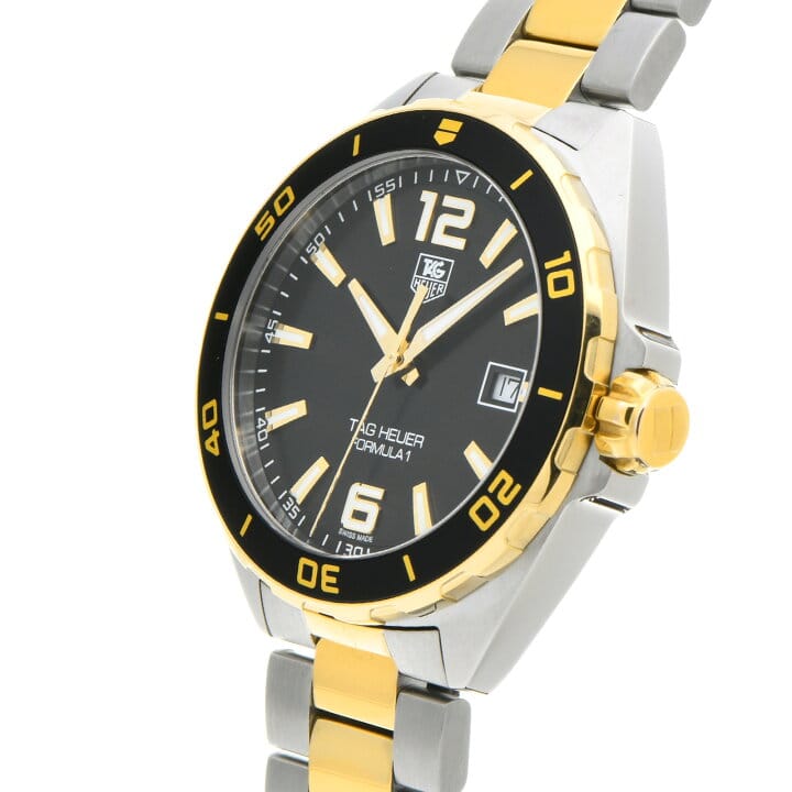 Tag Heuer Formula 1 Quartz Black Dial Two Tone Steel Strap Watch for Men - WAZ1121.BB0879