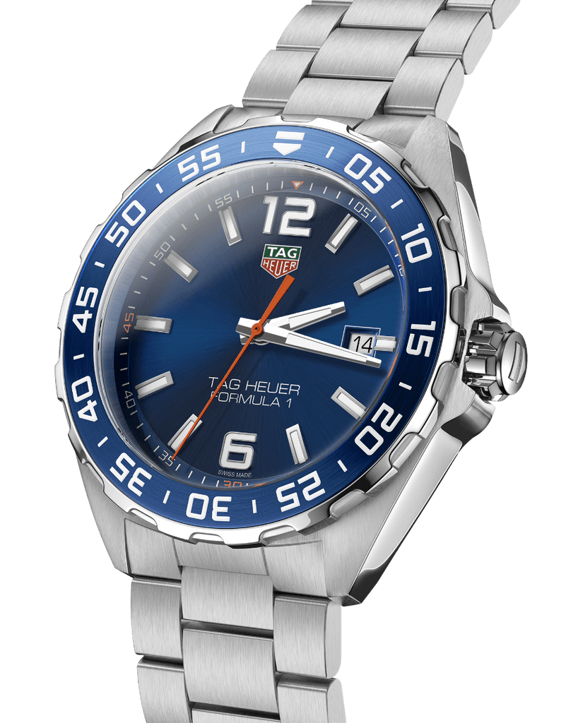 Tag Heuer Formula 1 Quartz Blue Dial Silver Steel Strap Watch for Men - WAZ1010.BA0842